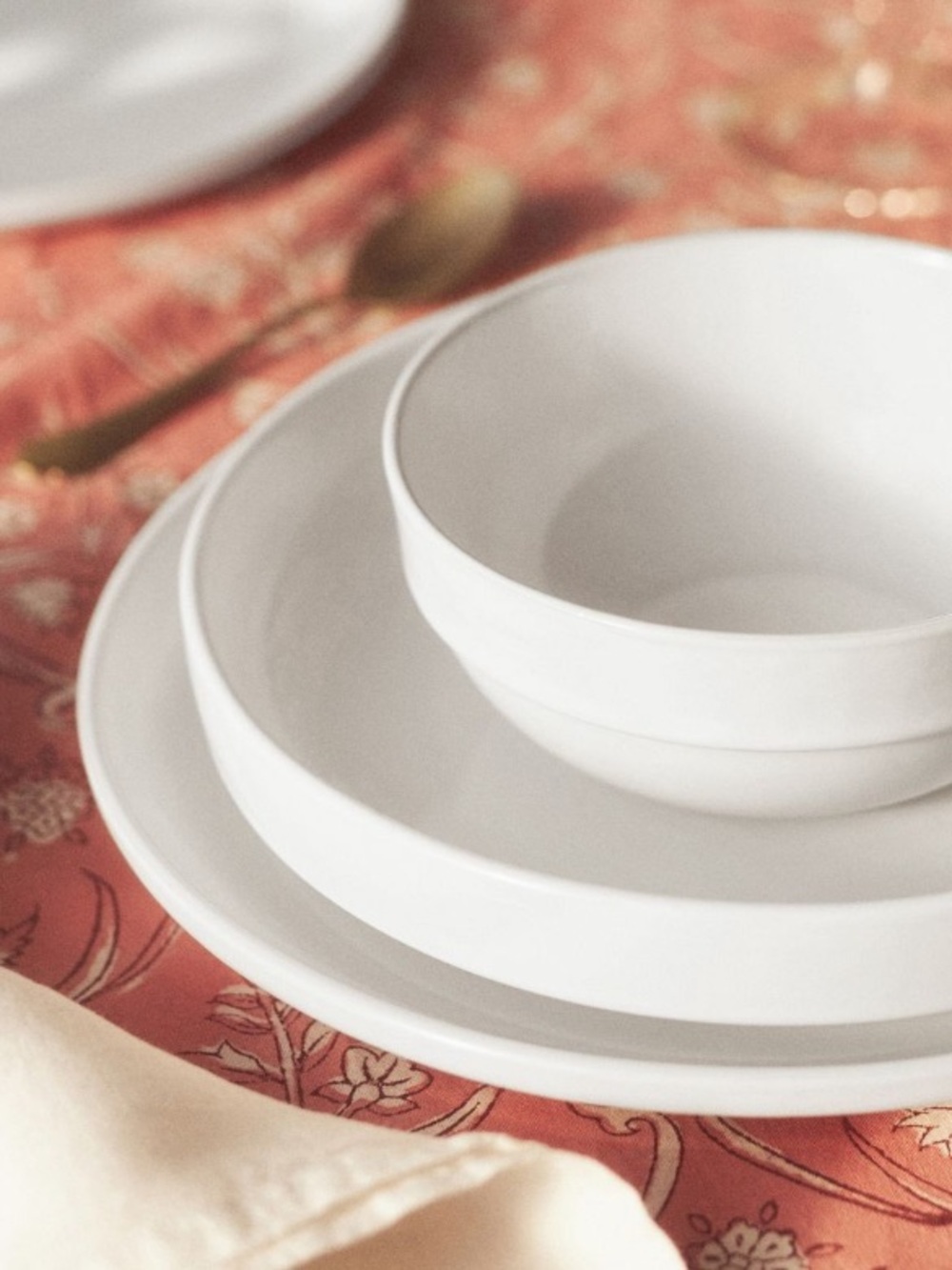Anthropologie Rowen Ginny Stoneware Low Bowls - Set of 4‎ color Salt